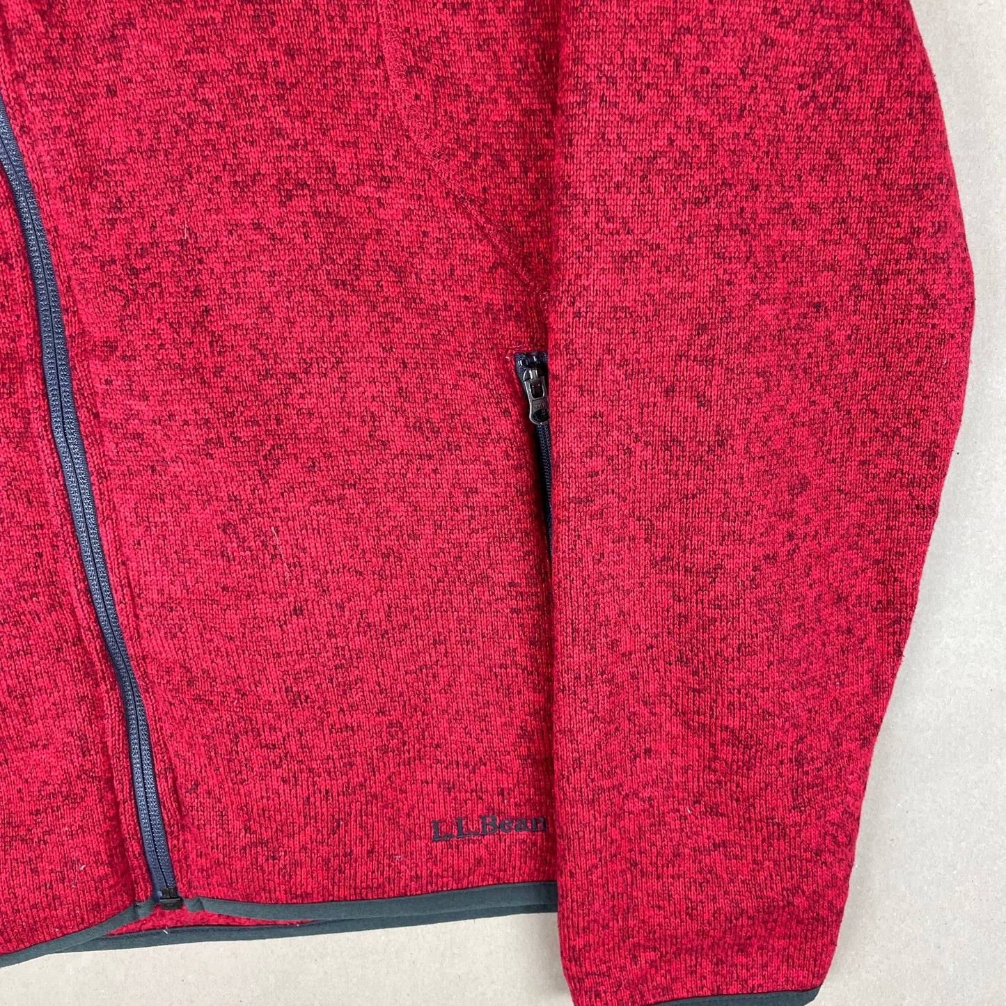 L.L. Bean Rød Fleecejakke Outdoor Stil