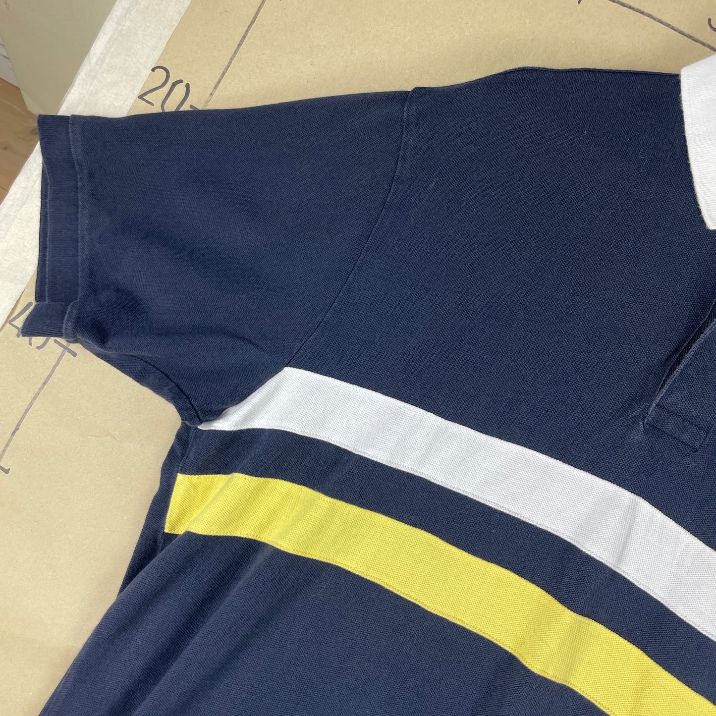 Navy Vintage Nautica Polo Med Striber