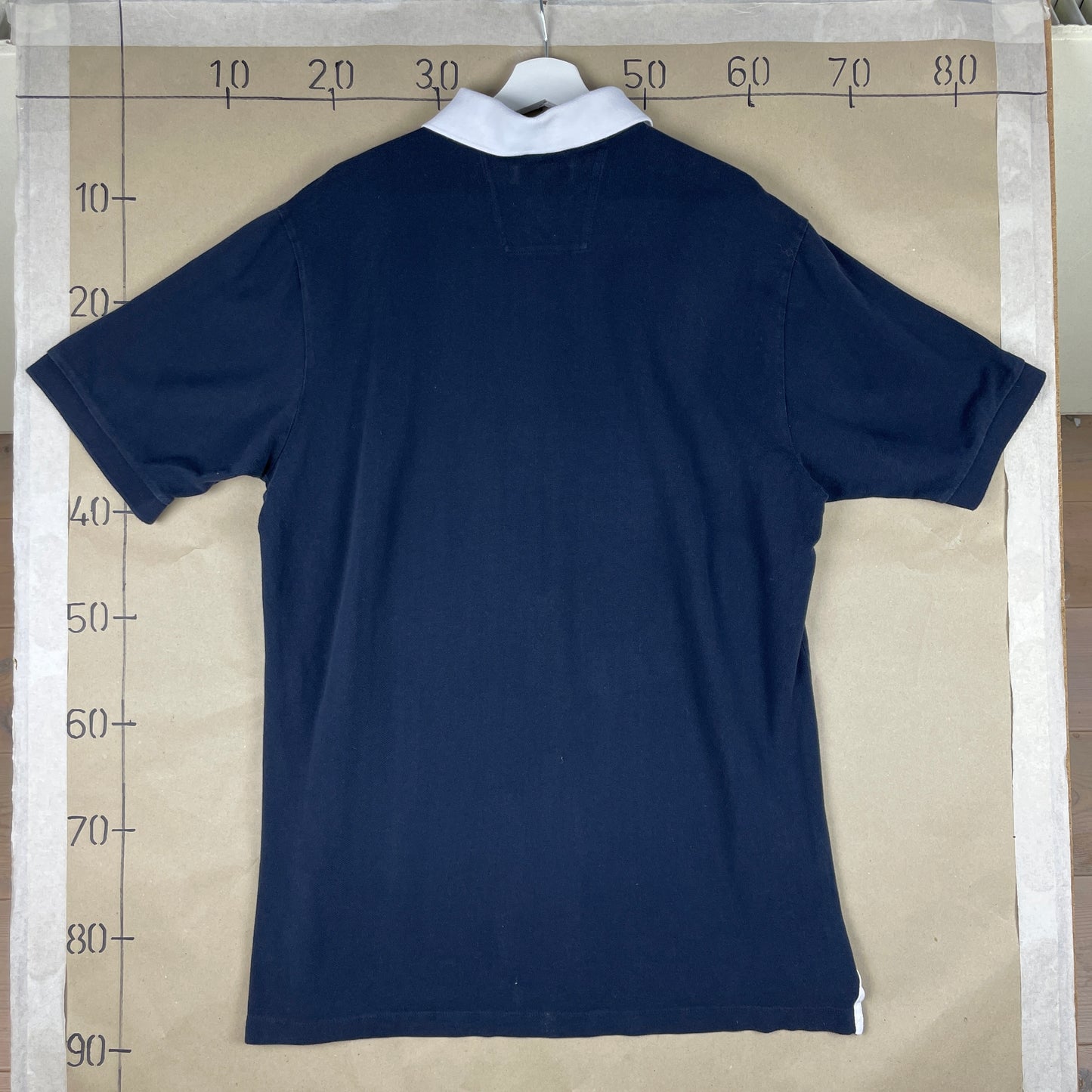 Navy Vintage Nautica Polo Med Striber