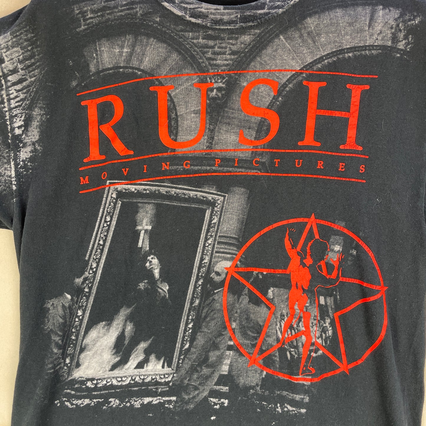 Sjælden Vintage Rush Tour Tee Med Rygprint