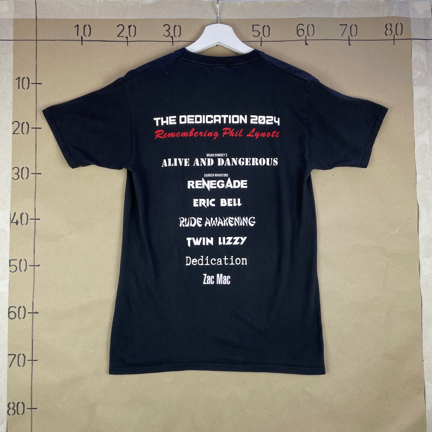 Sort The Dedication 2024 Tour T-Shirt Med Rygprint