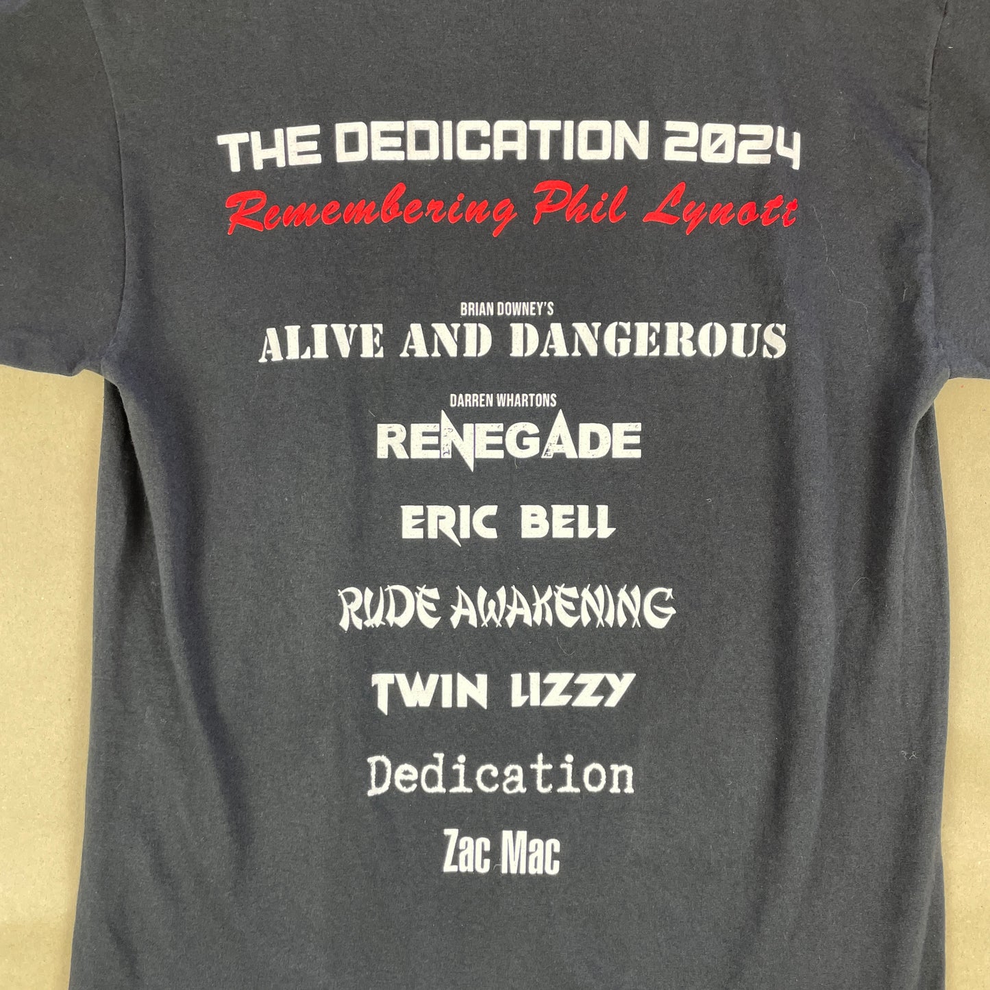 Sort The Dedication 2024 Tour T-Shirt Med Rygprint