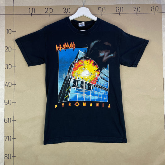 Sort Vintage Def Leppard Pyromania T-Shirt