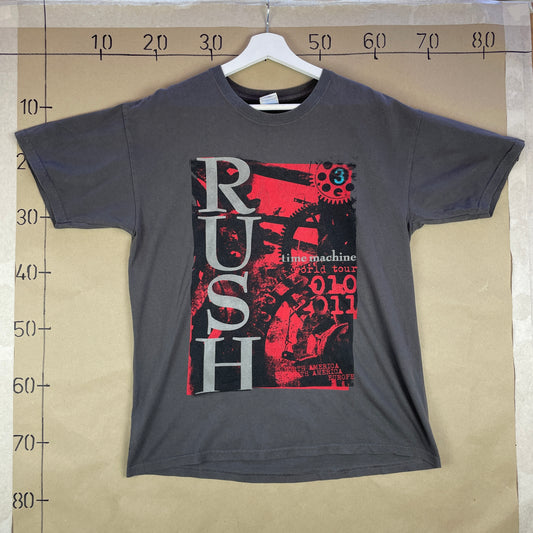 Grå Rush Time Machine World Tour 2010/2011 T-Shirt Med Rygprint