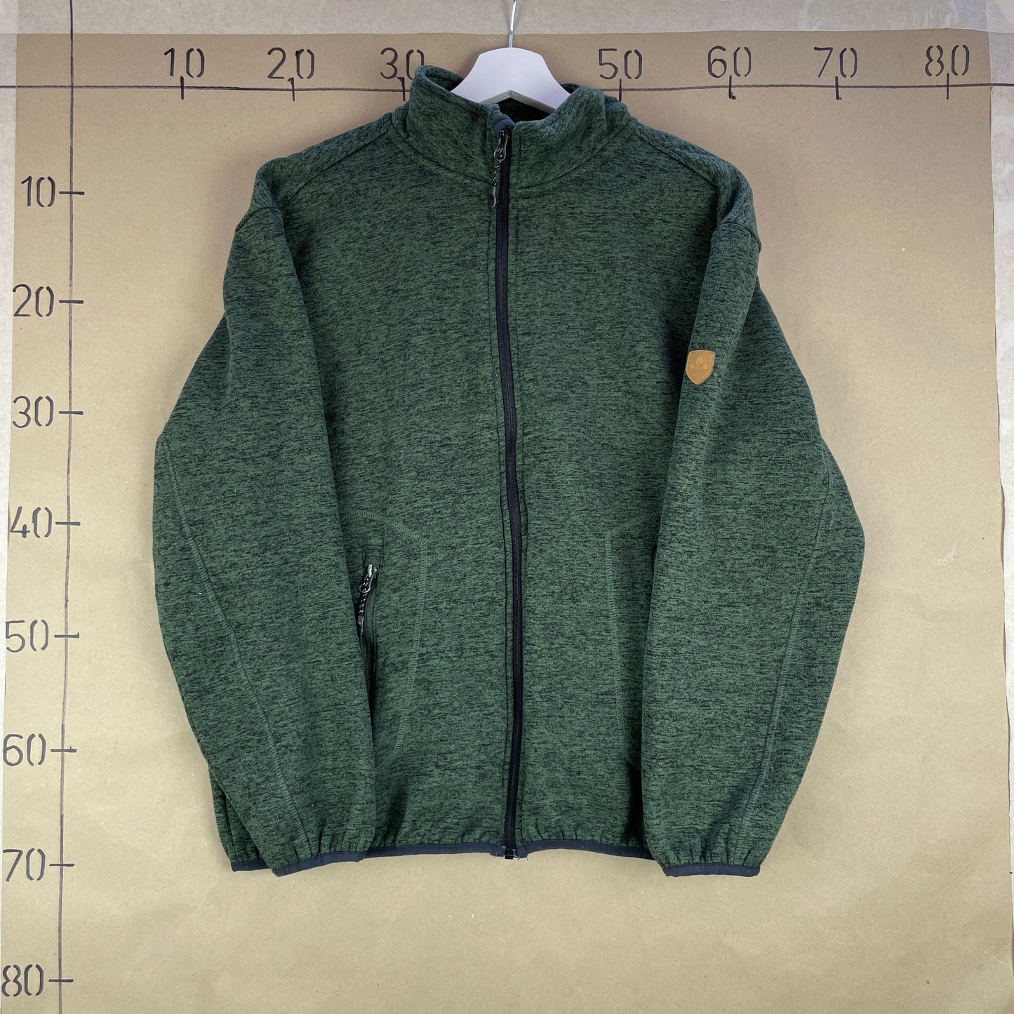 Mørkegrøn Vintage Whistler Fleecejakke Med Lynlås