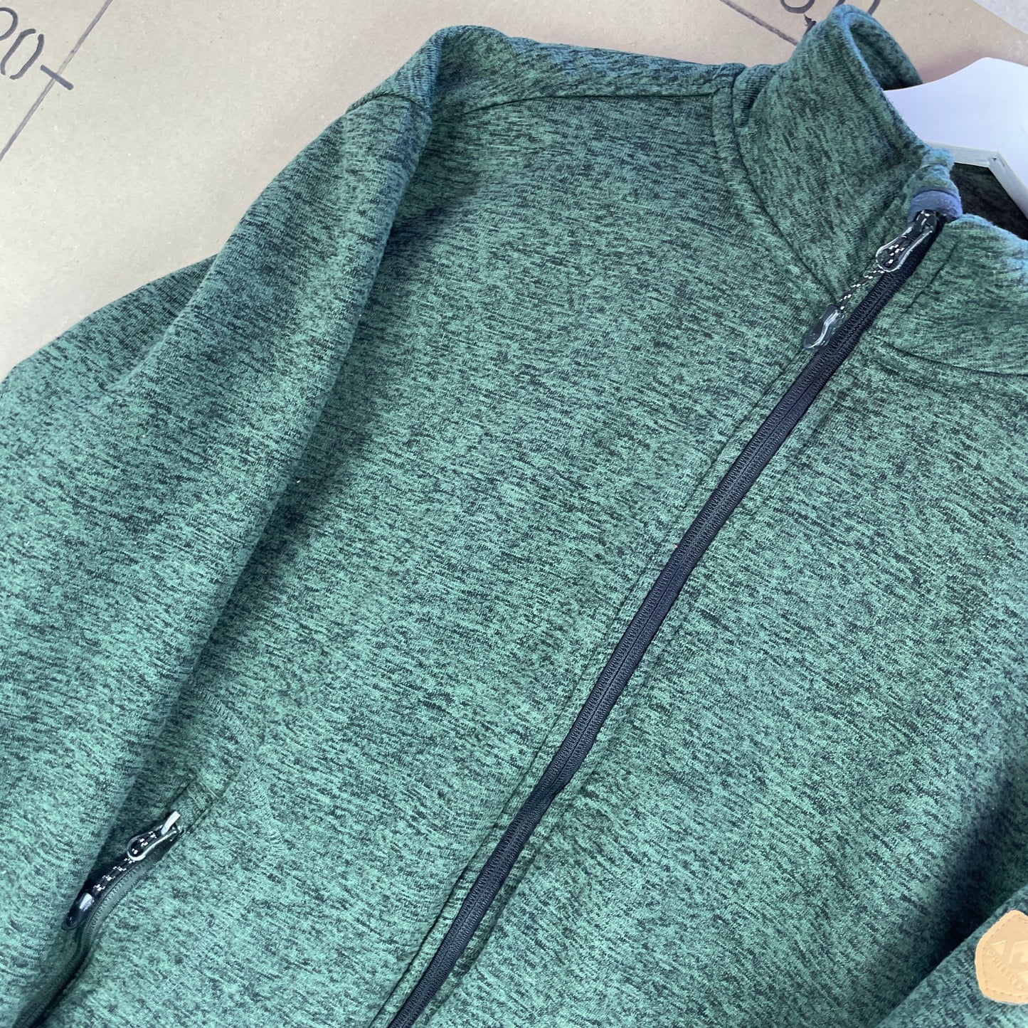 Mørkegrøn Vintage Whistler Fleecejakke Med Lynlås