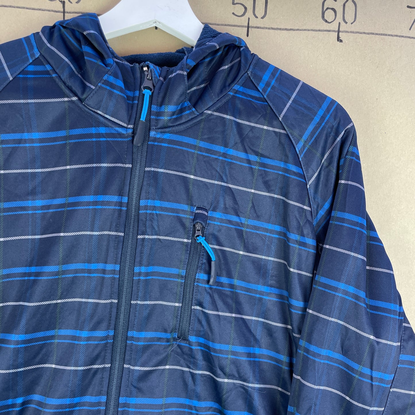 Mørkeblå Crivit Outdoor Jakke Med Hætte Og Lynlås