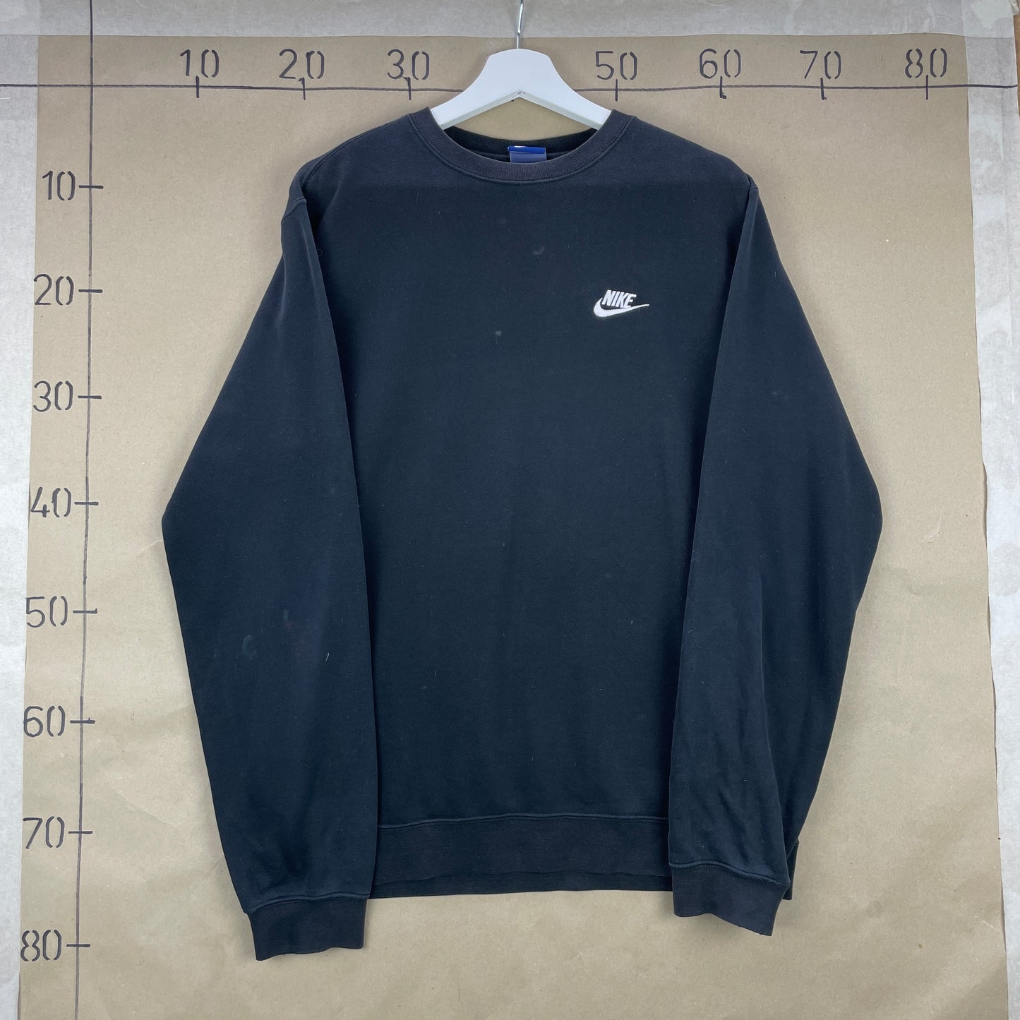 Sort Nike Sweatshirt Med Broderet Logo