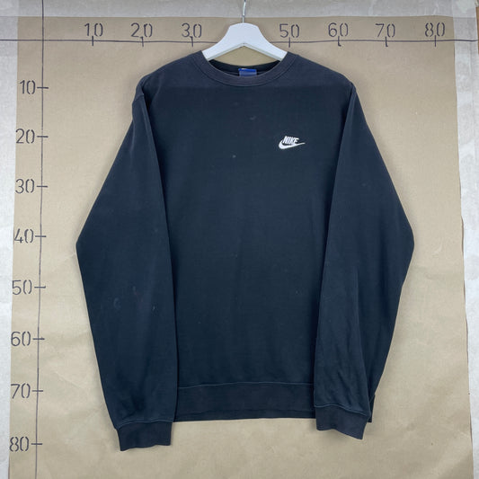 Sort Nike Sweatshirt Med Broderet Logo