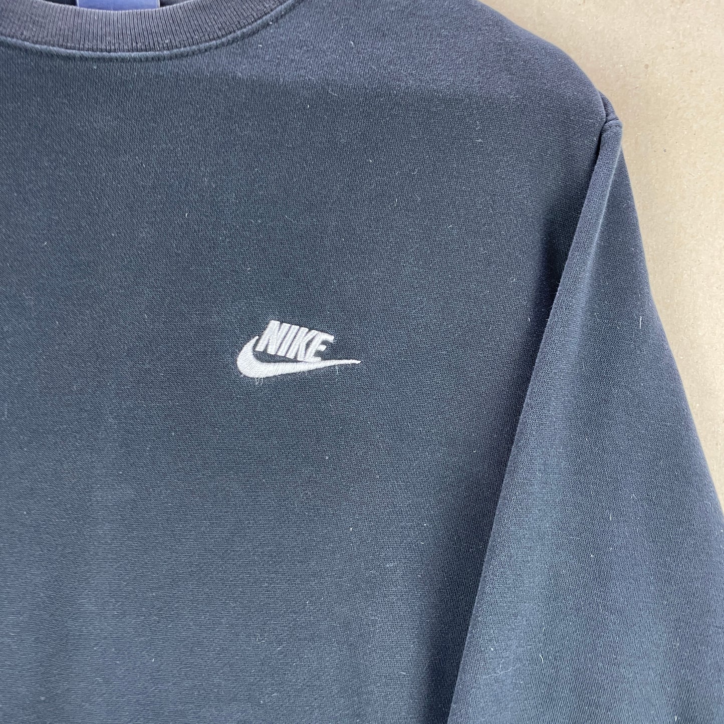 Sort Nike Sweatshirt Med Broderet Logo