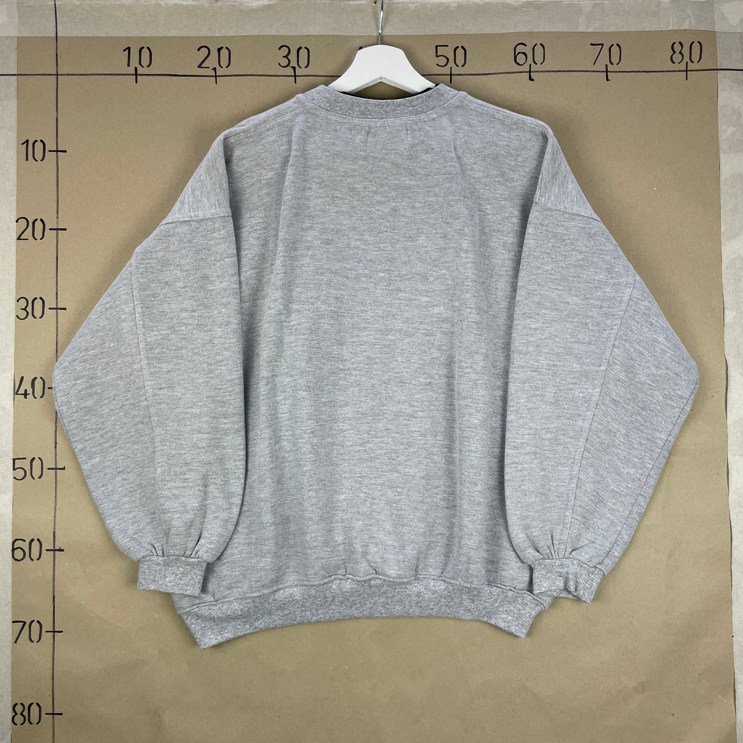 Grå Vintage 90’er Tommy Hilfiger Sweatshirt Med Stort Logo