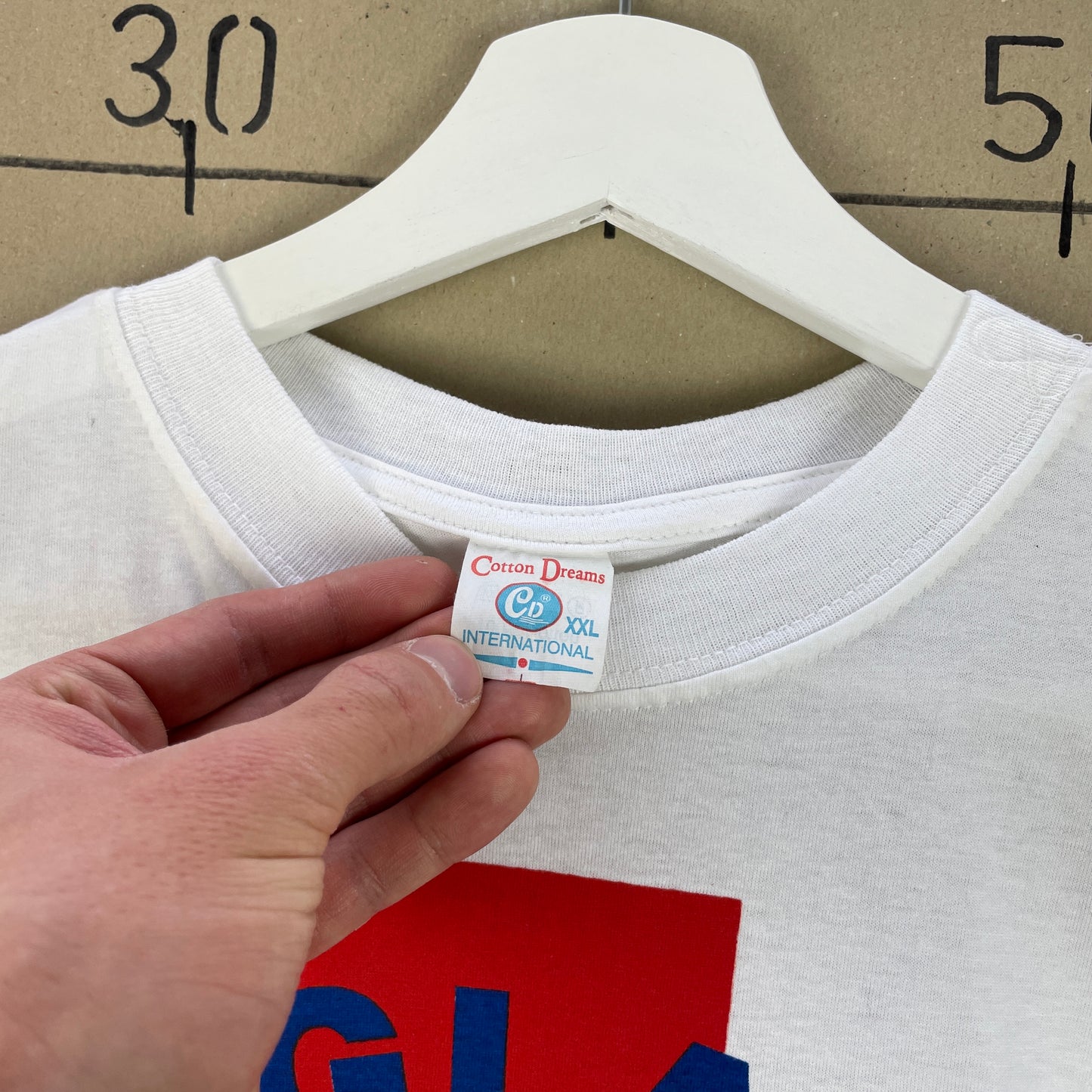 Vintage England World Cup T-Shirt – Stort Rygprint Og 90er Fodboldvibe