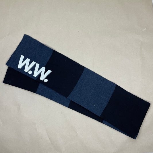 Mørkeblå Og Marineblå Wood Wood Halstørklæde – Nørrebro Europe Print