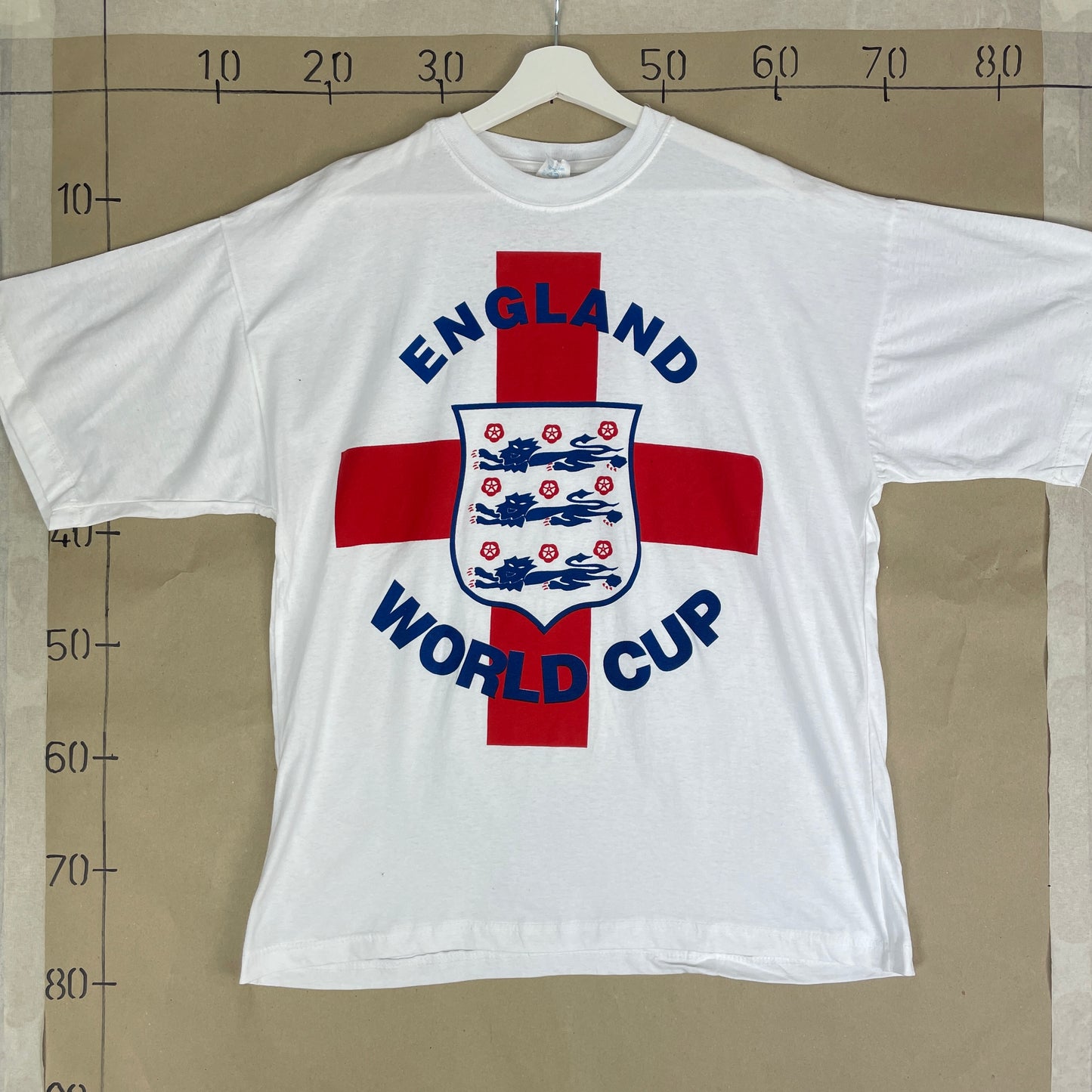Hvid Vintage England World Cup T-Shirt