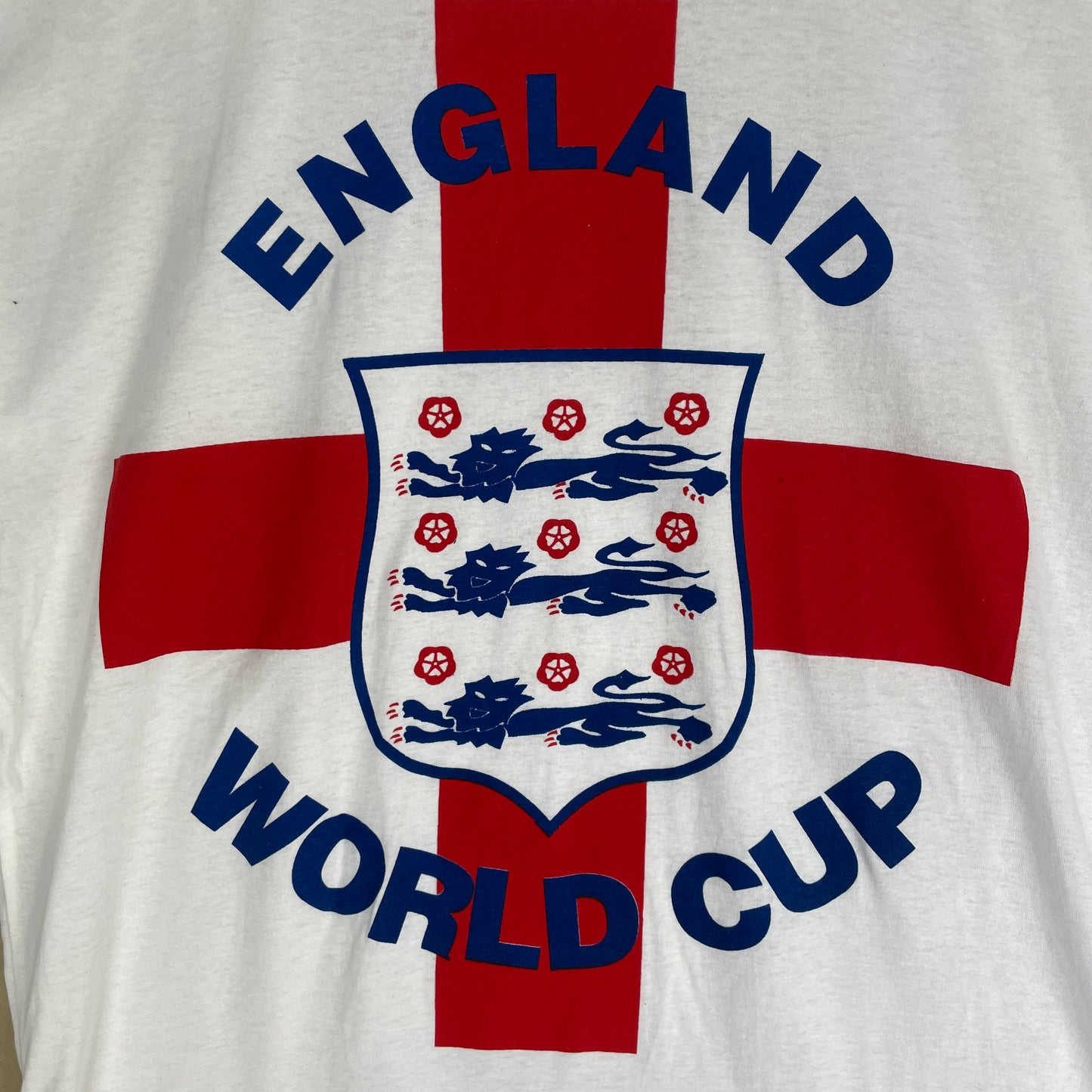 Hvid Vintage England World Cup T-Shirt