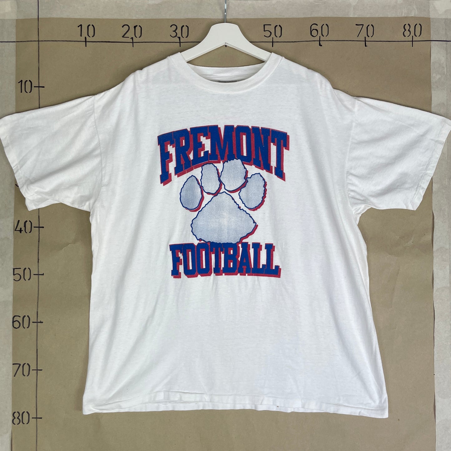 Hvid Vintage Fremont Football T-Shirt