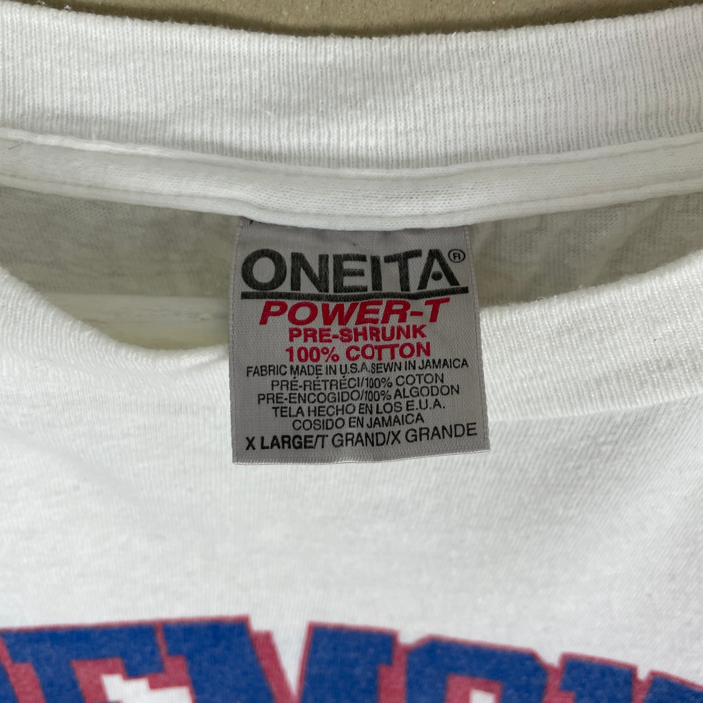 Hvid Vintage Fremont Football T-Shirt