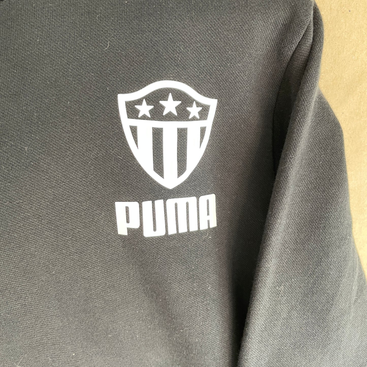 Sort Puma Hoodie Med Shield Logo