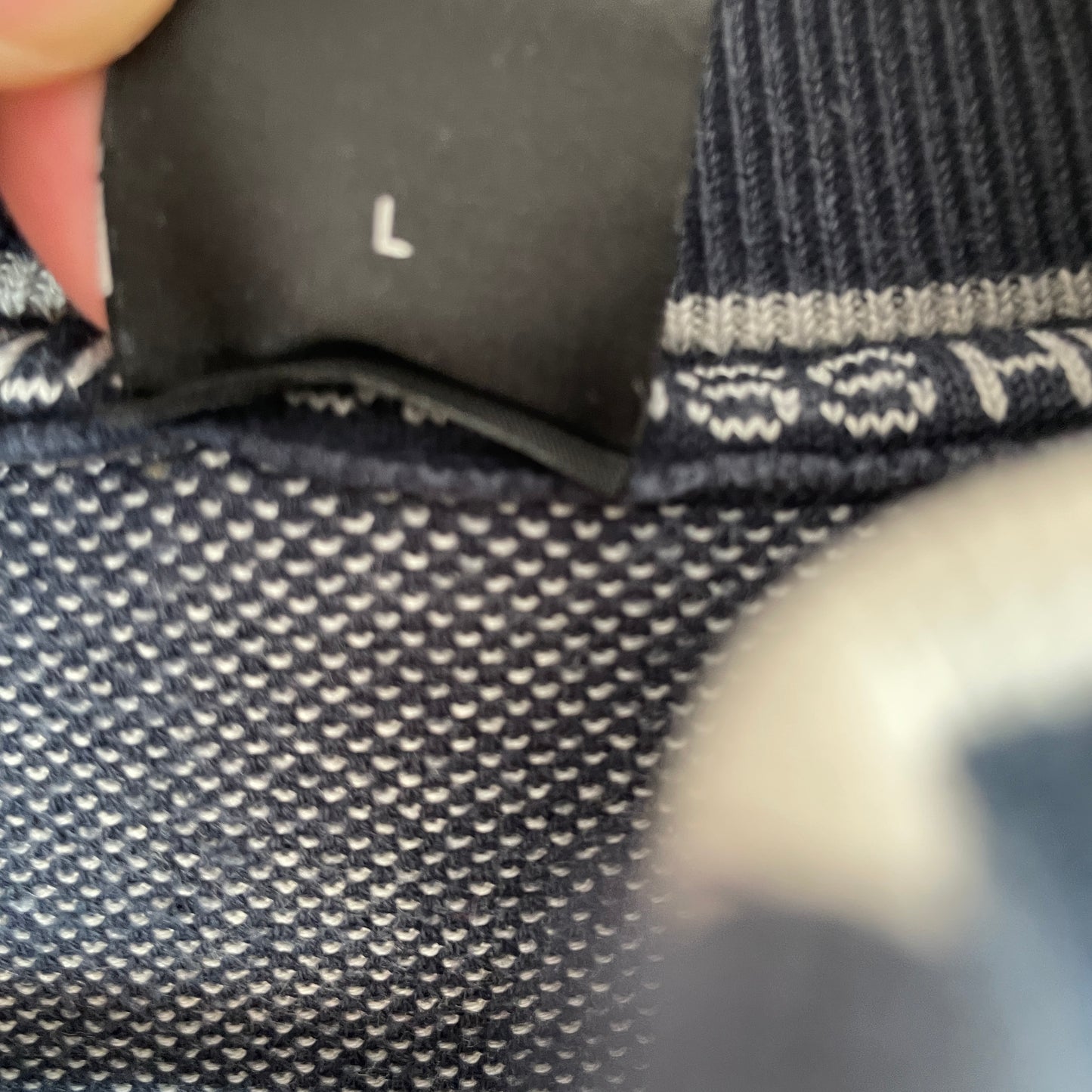 Marineblå Hugo Boss Zip Sweatshirt Med Albuepatches