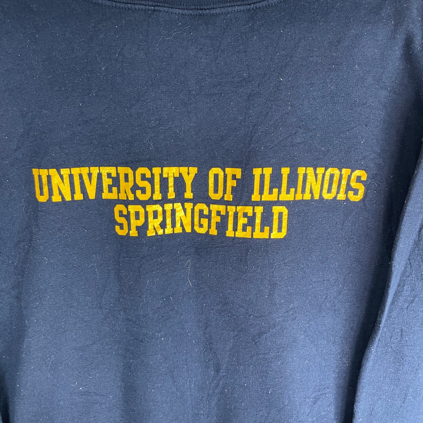 Navy Vintage University Of Illinois Springfield Crewneck Sweatshirt