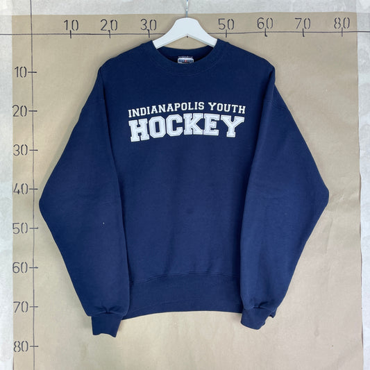 Navy Vintage Indianapolis Youth Hockey Crewneck Sweatshirt