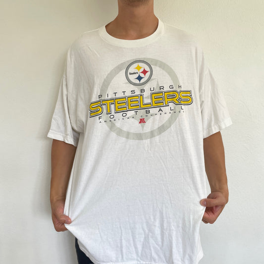 Hvid NFL "Pittsburgh Steelers" T-Shirt