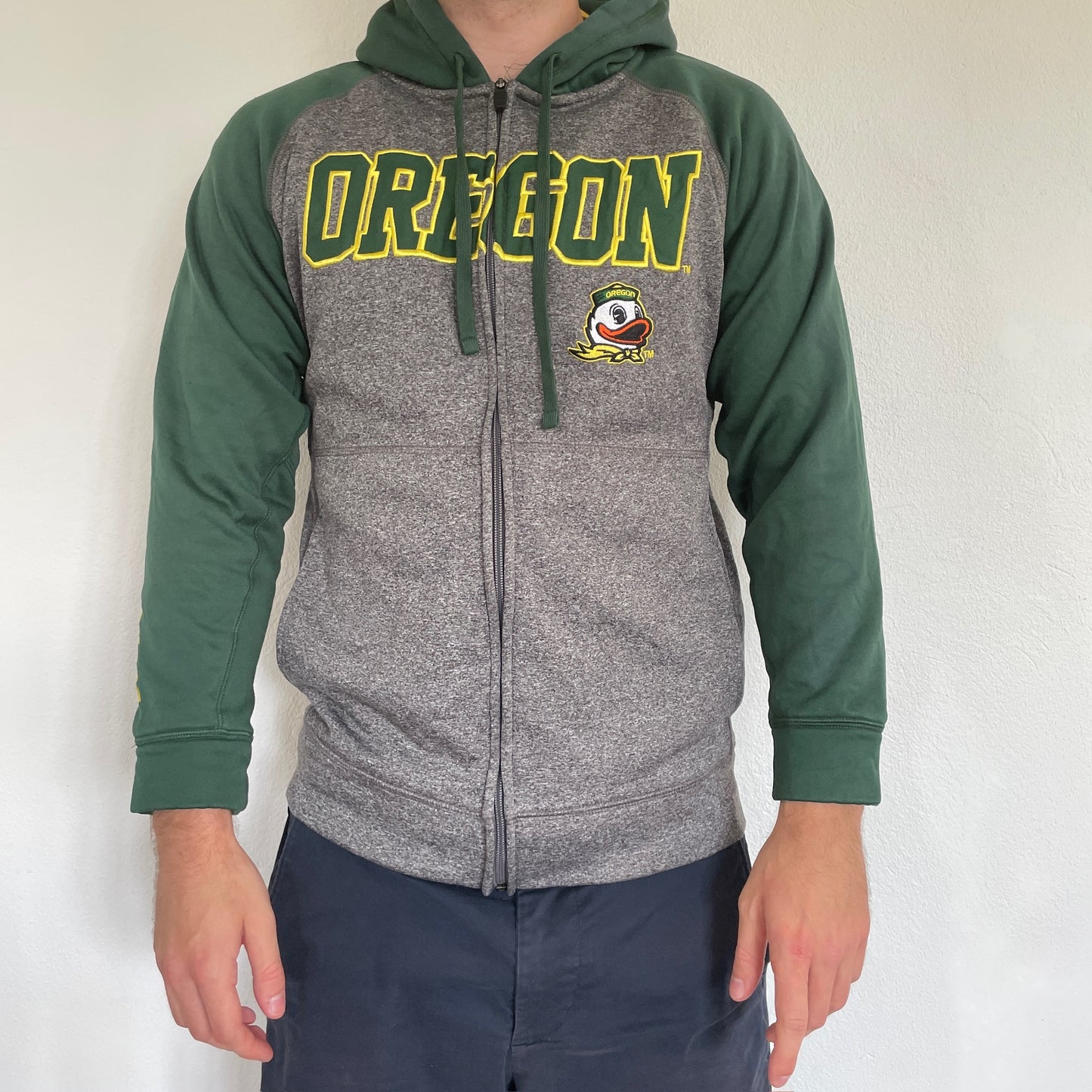 Grå & Grøn "Oregon" Champion Hoodie