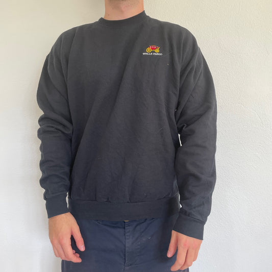 Sort Vintage "Wells Fargo" Sweatshirt