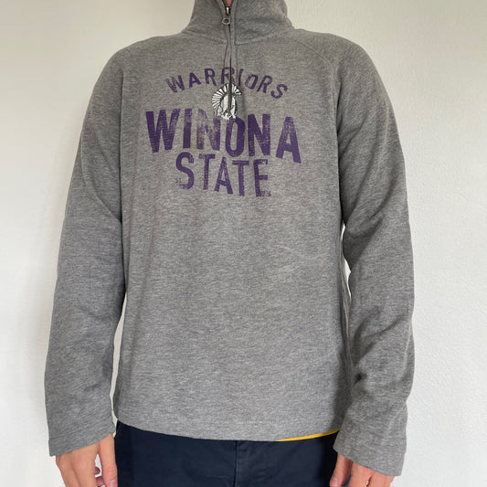 Grå Vintage "Winona State Warriors" 1/4 Zip