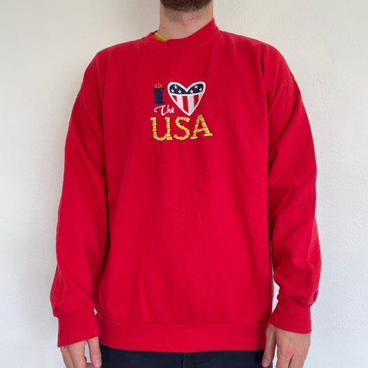Rød Vintage Sweatshirt