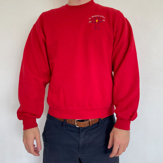 Rød Vintage "St. Richards School" Sweatshirt