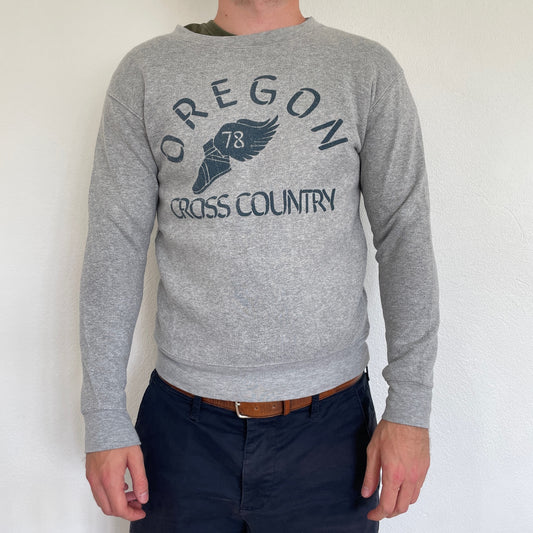 Grå Vintage "Oregon" Sweatshirt