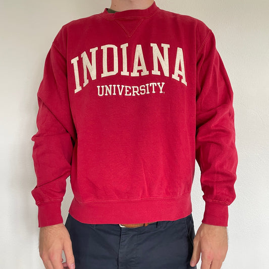 Rød Vintage "Indiana University" Sweatshirt