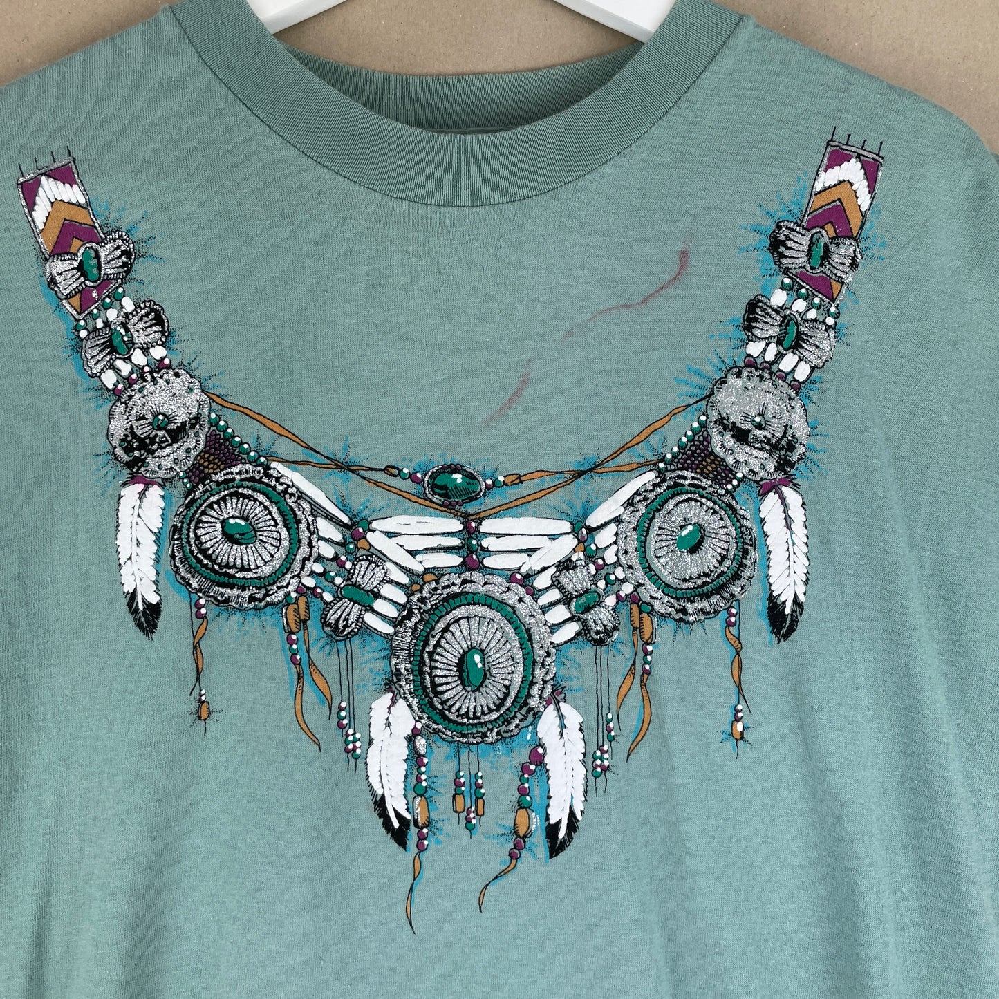 Turkis Vintage Diamond Dust T-Shirt Med Statement Frontprint