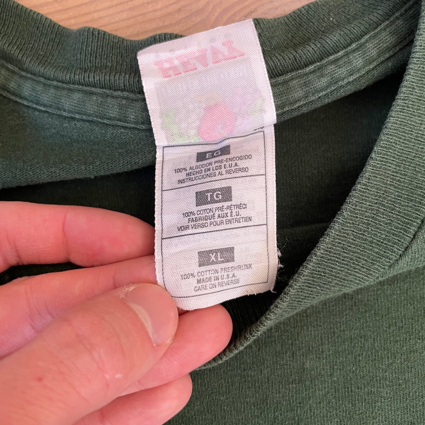 Mørkegrøn Vintage Longsleeve Med Broderede Logos – XL Source / XL Connect