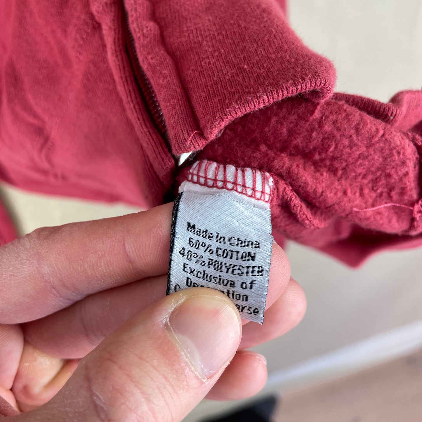 Bordeaux Vintage Iowa State Zip Hoodie Med Frontprint Og Broderet Logo