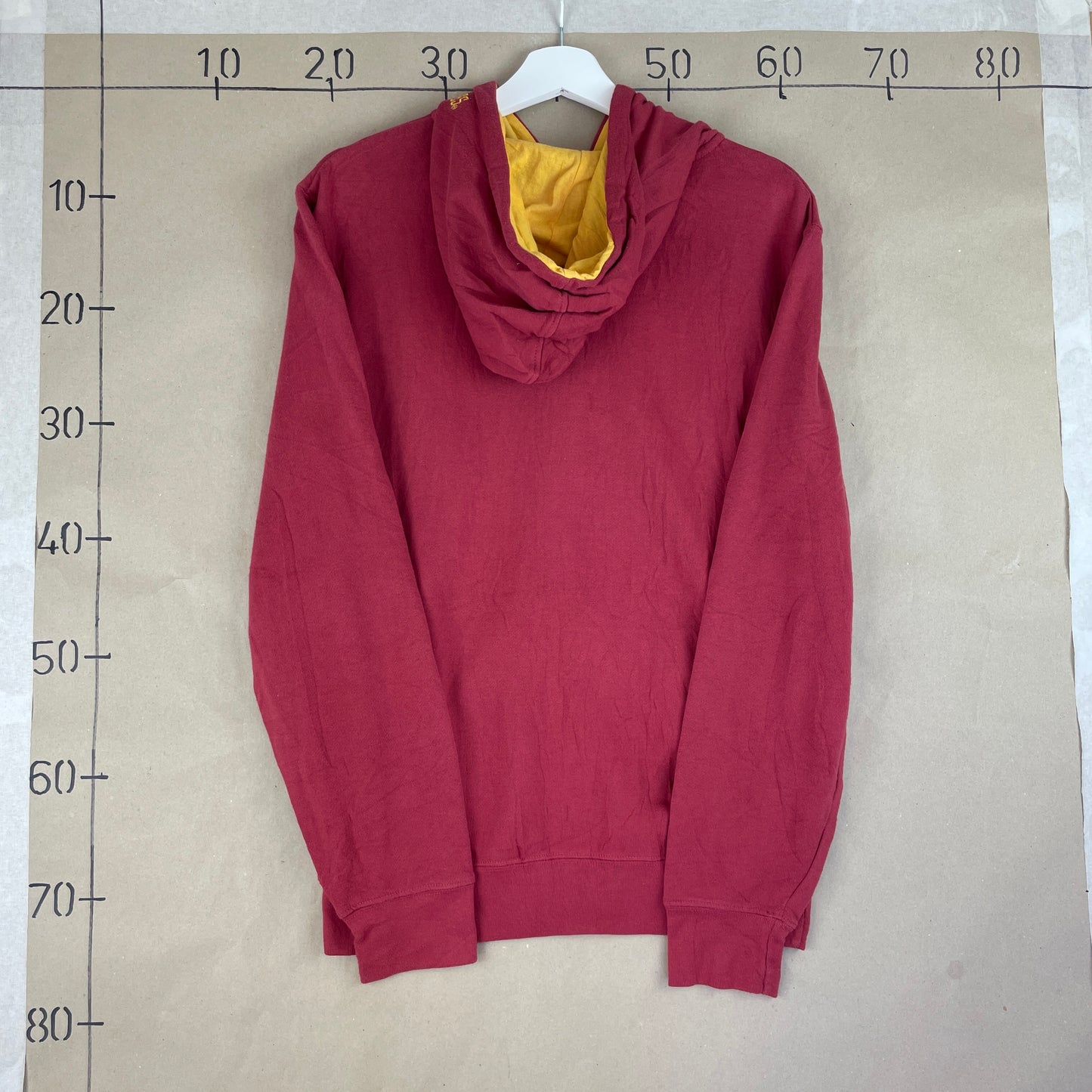 Bordeaux Vintage Iowa State Zip Hoodie Med Frontprint Og Broderet Logo