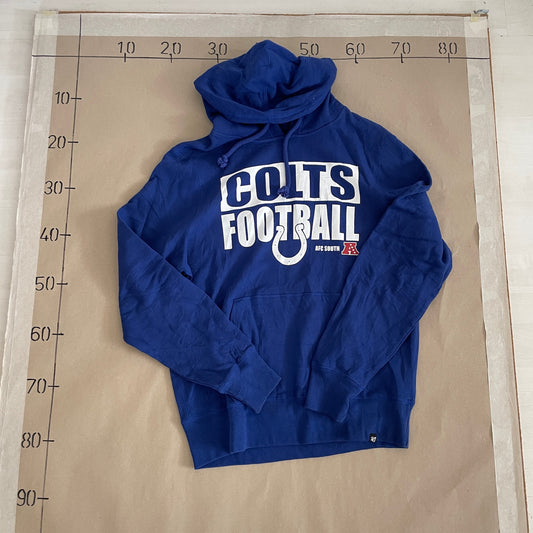 Mørkeblå Vintage "Football" Hoodie