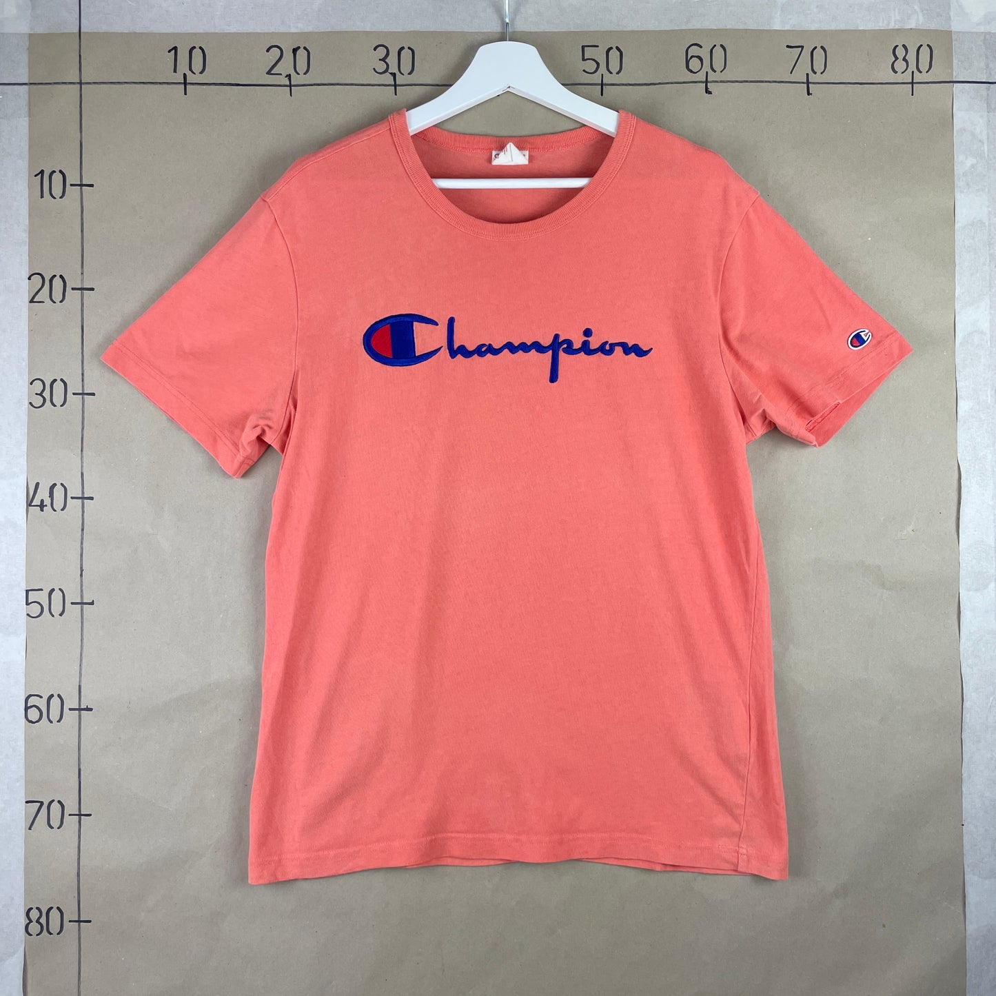 Laksefarvet Vintage Champion T-Shirt