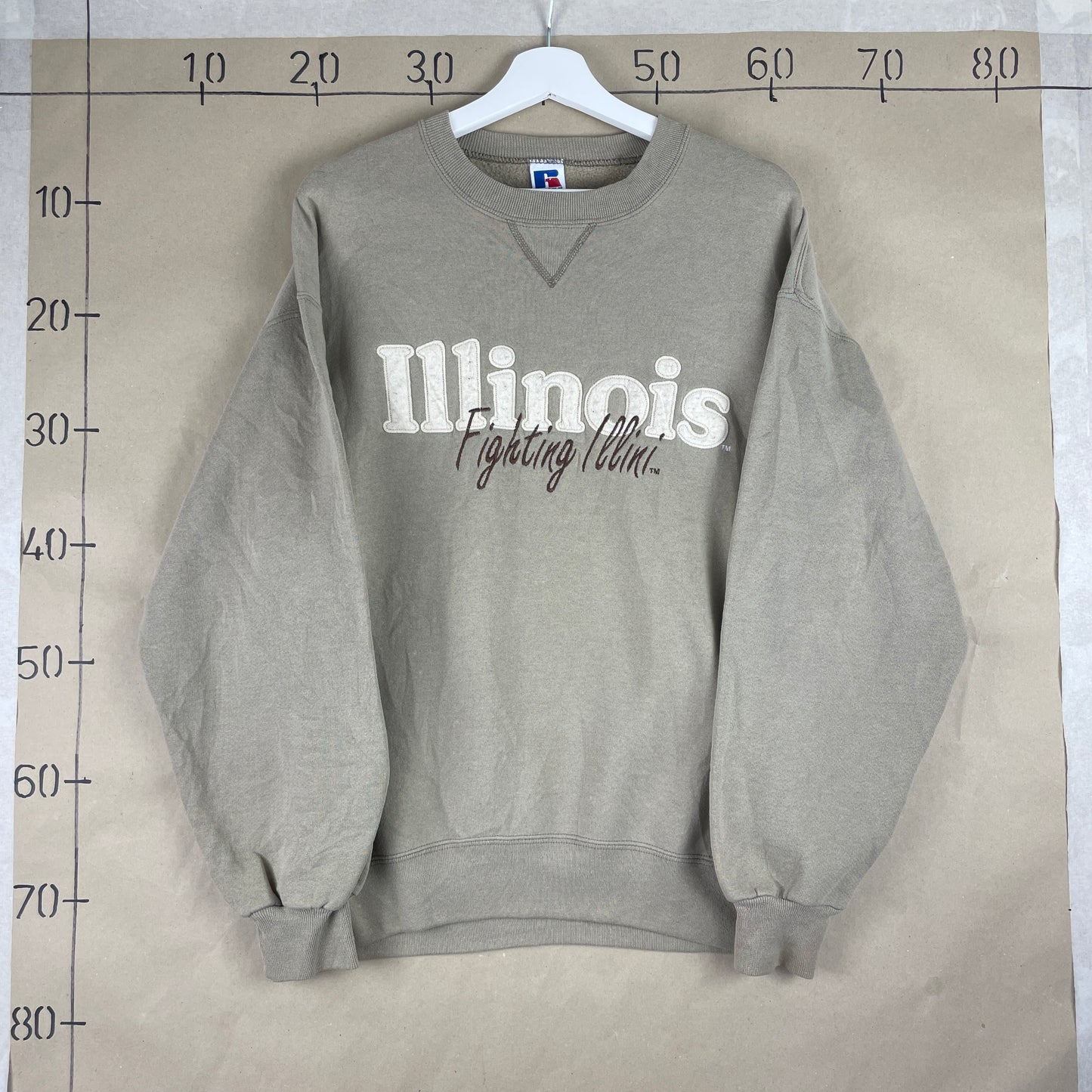 Beige Vintage Illinois Sweatshirt