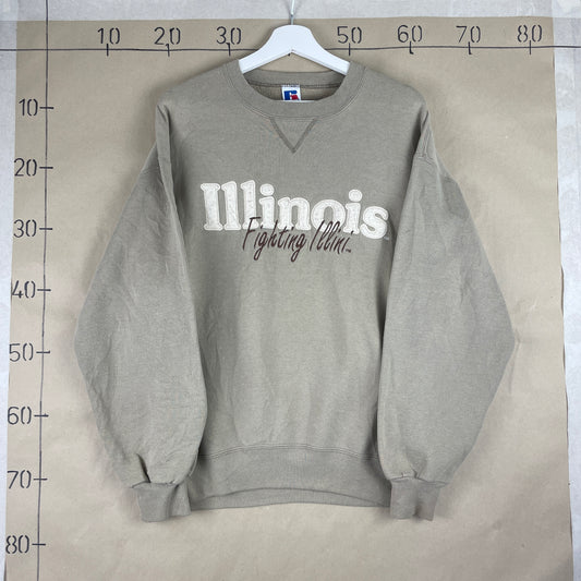 Beige Vintage Illinois Sweatshirt