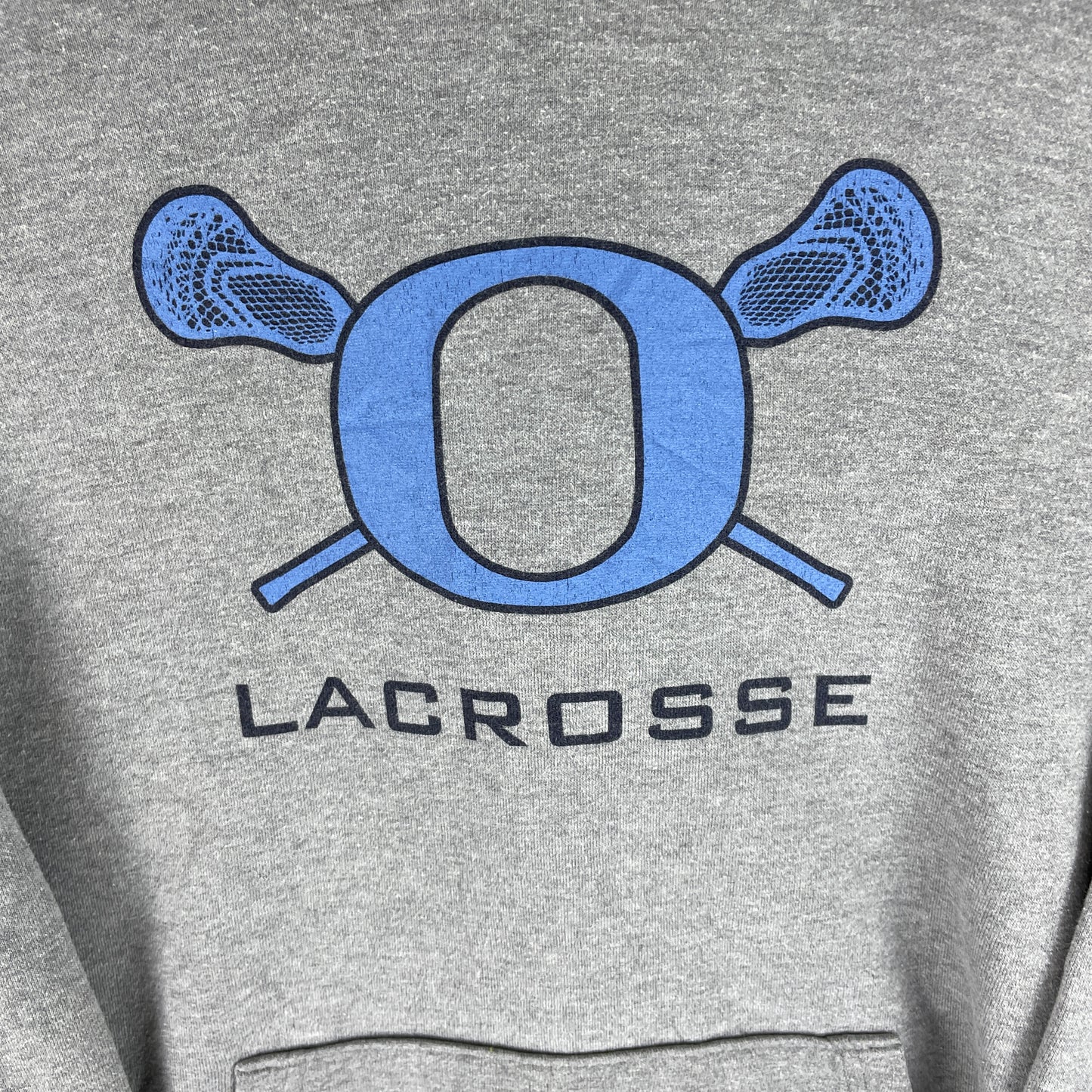 Grå Vintage Lacrosse Hoodie