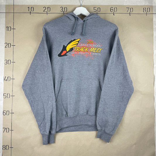 Grå Vintage Track Meet Hoodie