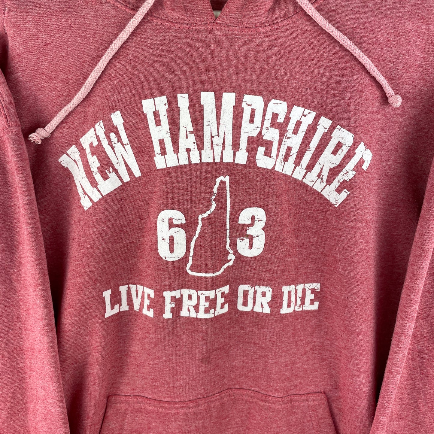 Rød Vintage New Hampshire Hoodie