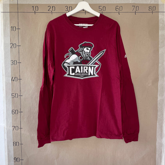 Bordeaux Rød Langærmet Adidas T-Shirt