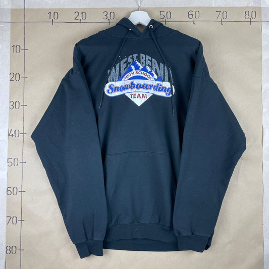 Sort Vintage Snowboarding Hoodie