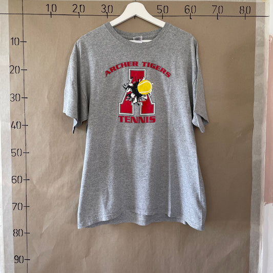 Grå Vintage "Tennis" T-Shirt
