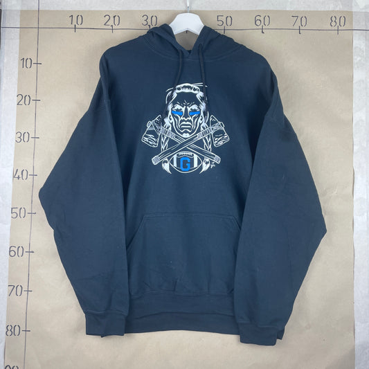 Sort Vintage Circle Of Blue Hoodie