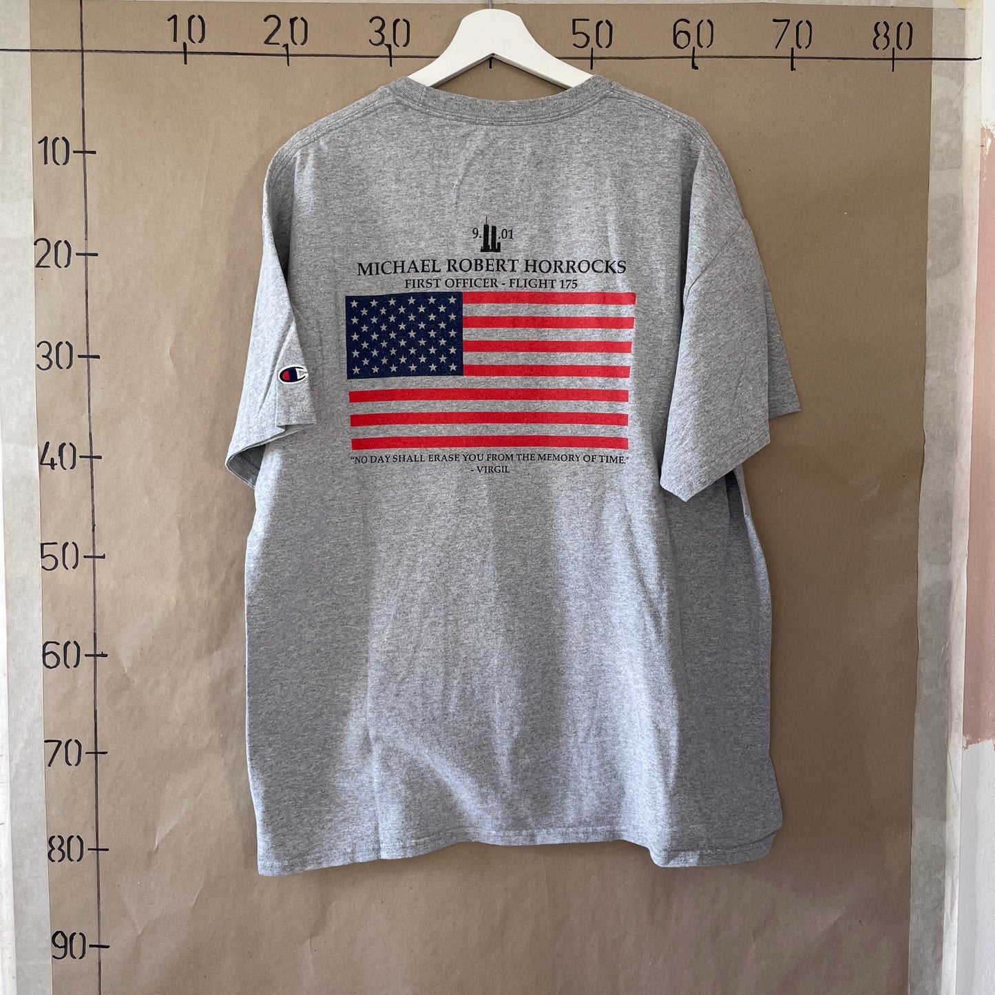 Grå Vintage "9/11 Memorial" T-Shirt