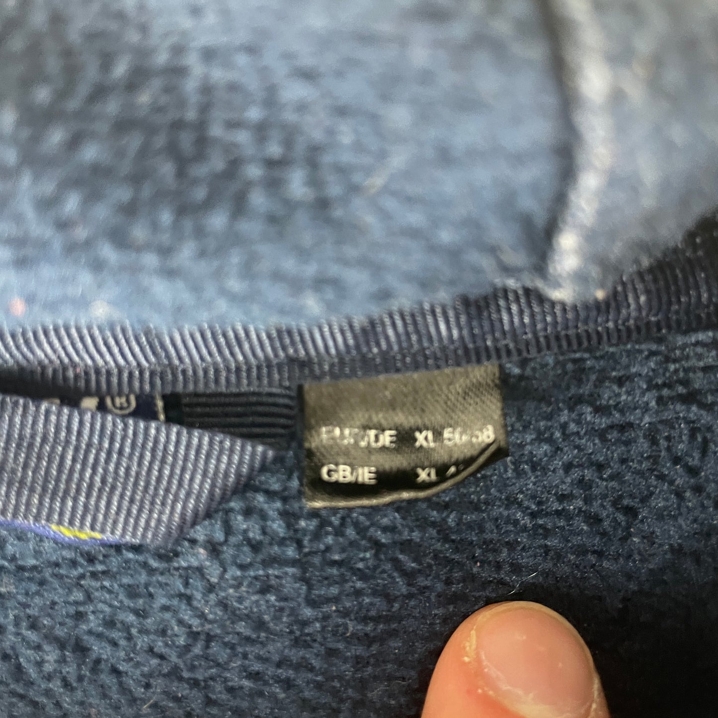 Blå Vintage Outdoor Windbreaker Mønstret Jakke